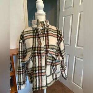 Baggallini Plaid Fleece Jacket